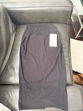 lululemon athletica Black Nulu Slim Midi Skirt